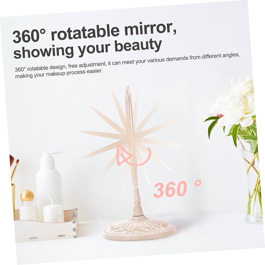 Amazon.co.jp: FRCOLOR 卓上ミラー 化粧鏡 ハートミラー